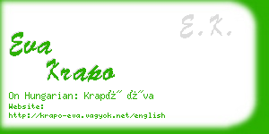 eva krapo business card